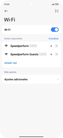 Pulsa la red deseada.