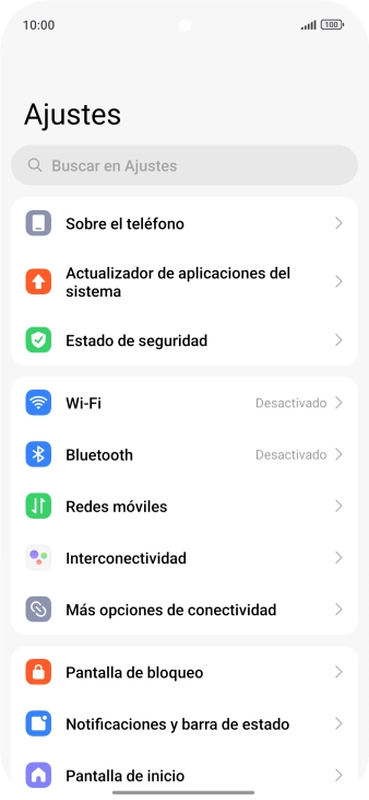 Pulsa Notificaciones y barra de estado.