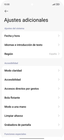 Pulsa Fecha y hora.