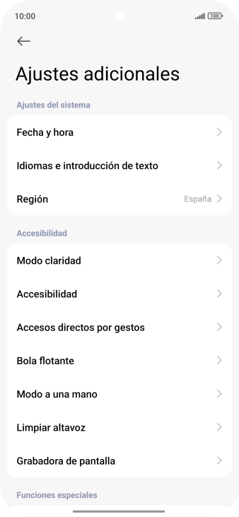 Pulsa Fecha y hora.