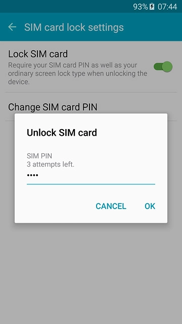 Key in your PIN and press OK.