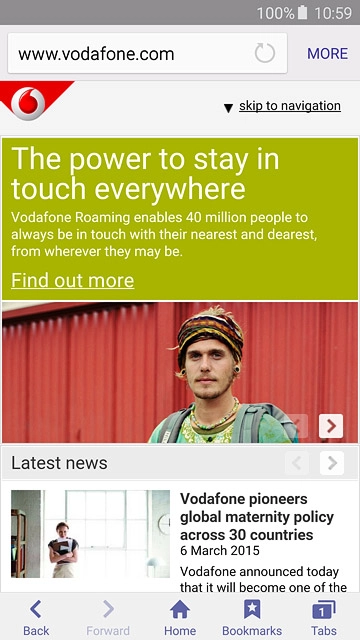 Press the address bar.