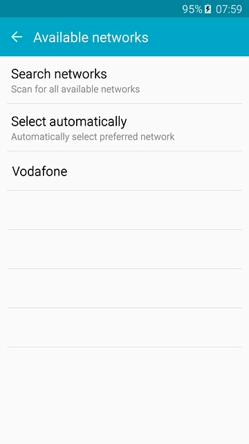 Press the required network.The display will tell you if you have access to the network you've chosen.