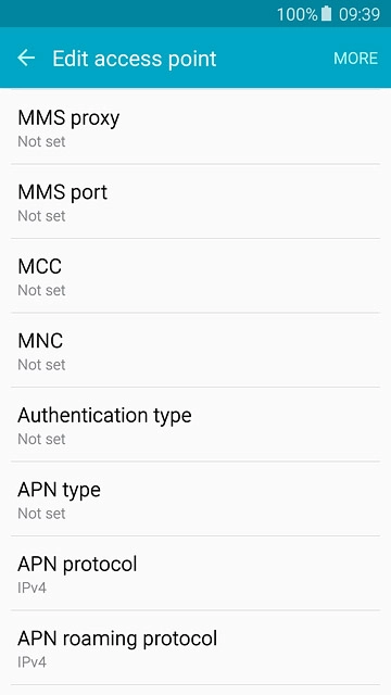 Press Authentication type.