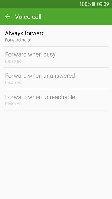 Press one of the following options:Always forward