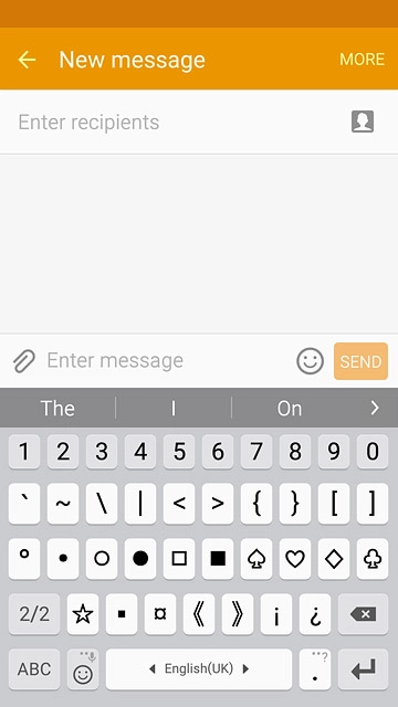 Press ABC to return to text input.