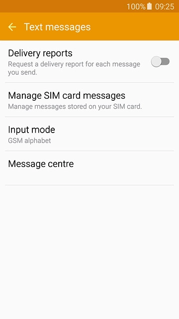 Press Message centre.