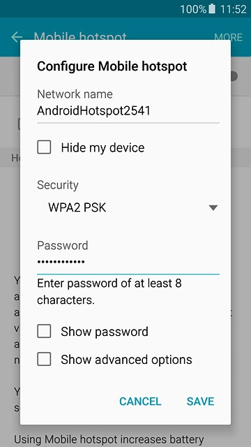 Press the field below 