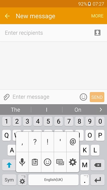 Press the settings icon.