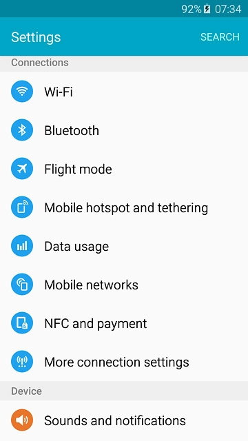 Press Sounds and notifications.