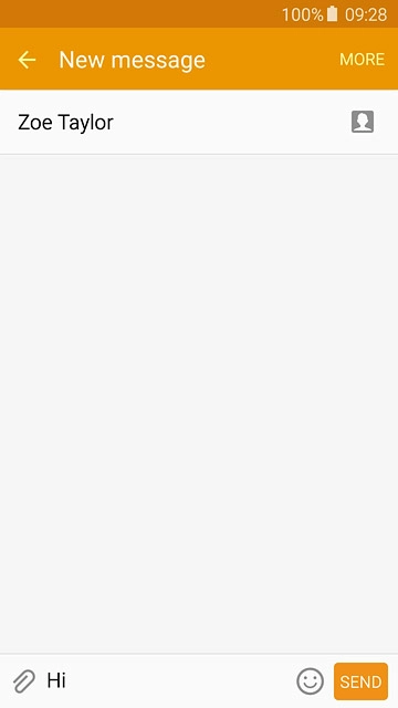 Press SEND when you've written your text message.