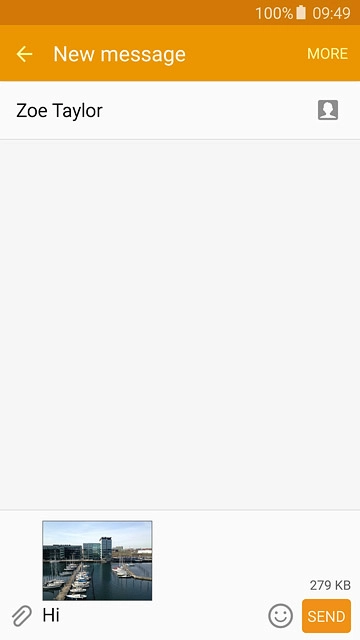 Press SEND when you've finished your picture message.