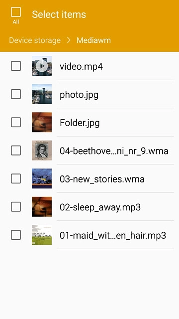 Press the required file.