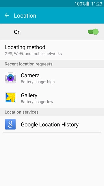 If you turn on the function:Press Locating method.Proceed to step 3.If you turn off the function:Proceed to step 4.