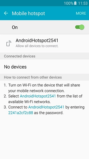 Press the indicator next to 