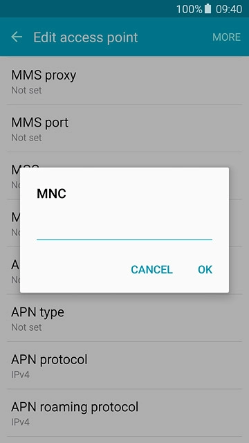 Key in 01 and press OK.