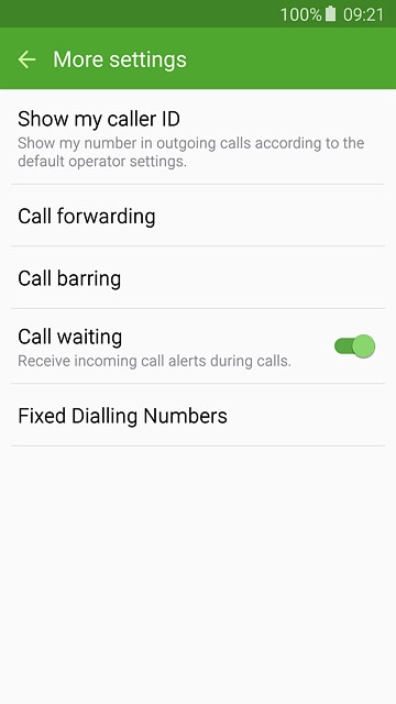 Press Fixed Dialling Numbers.