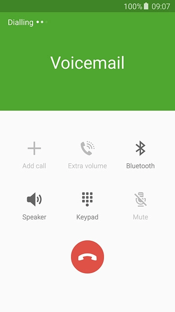 Press the end call icon to end the call.