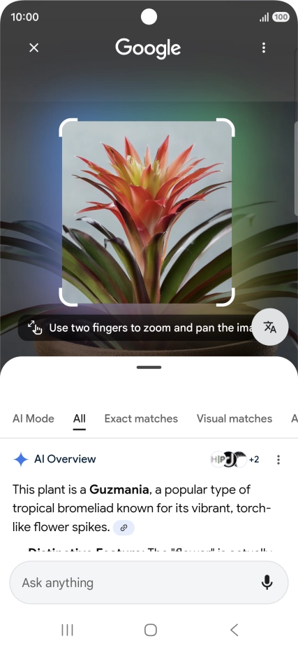 Follow the instructions on the screen to use the search results.