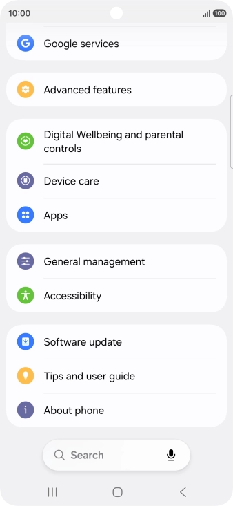 Press Software update.