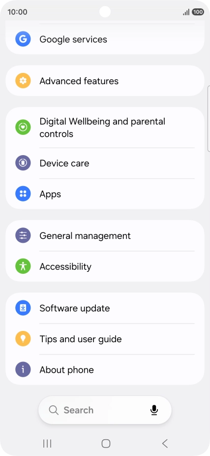 Press Software update.