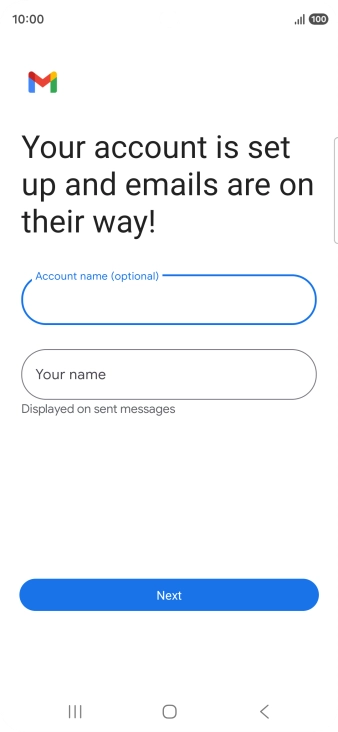 Press Your name and key in the required sender name. Press Your name and key in the required sender name.