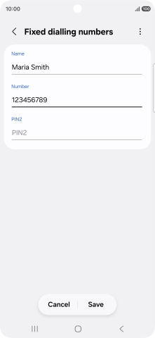 Press PIN2 and key in your PIN2. The default PIN2 is 1111.