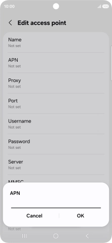 Key in live.vodafone.com and press OK.