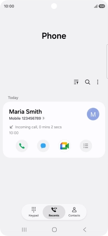 Press the menu icon.