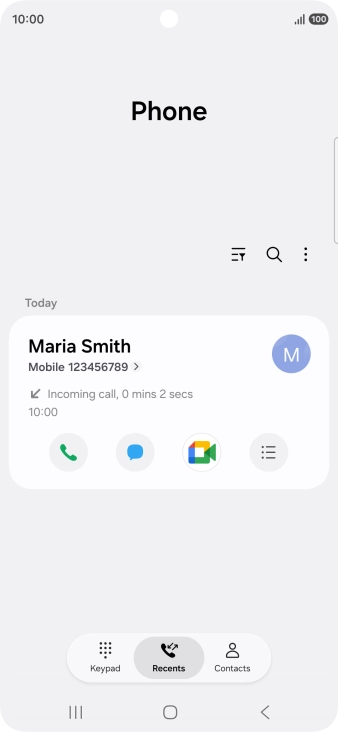 Press the menu icon.