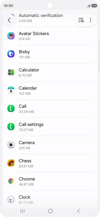 Press the required app. Press the required app.