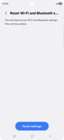 Press Reset settings. Press Reset settings.