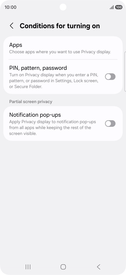 Press Apps and follow the instructions on the screen to select the required apps.