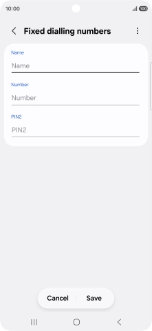 Press Name and key in the required name.