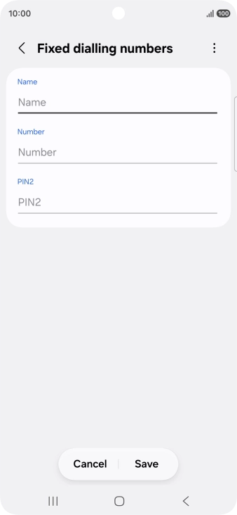 Press Name and key in the required name.
