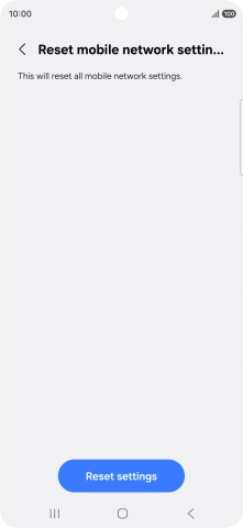 Press Reset settings. Press Reset settings.