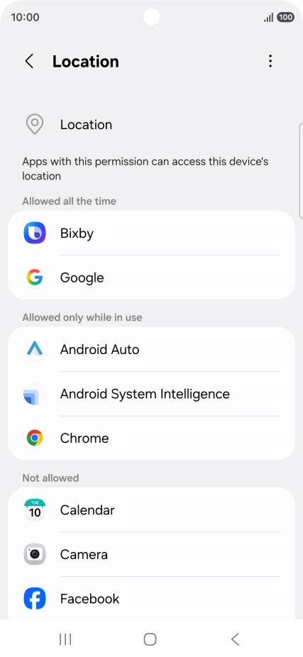Press the required app. Press the required app.