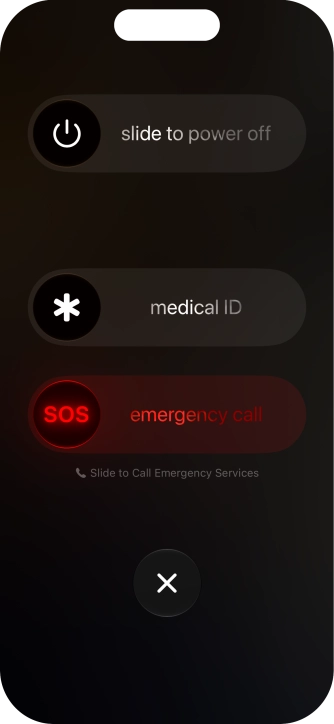 Press and drag the power off icon right.