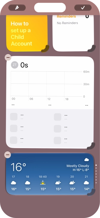 Press the confirm icon.