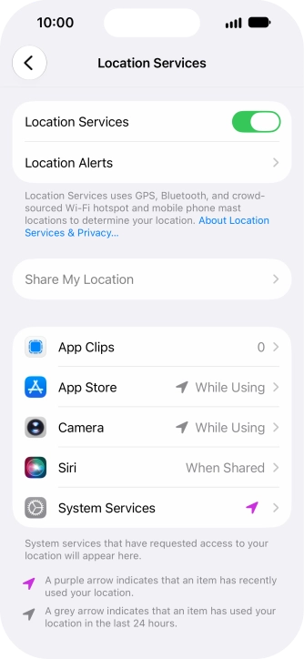 Press the required app. Press the required app.