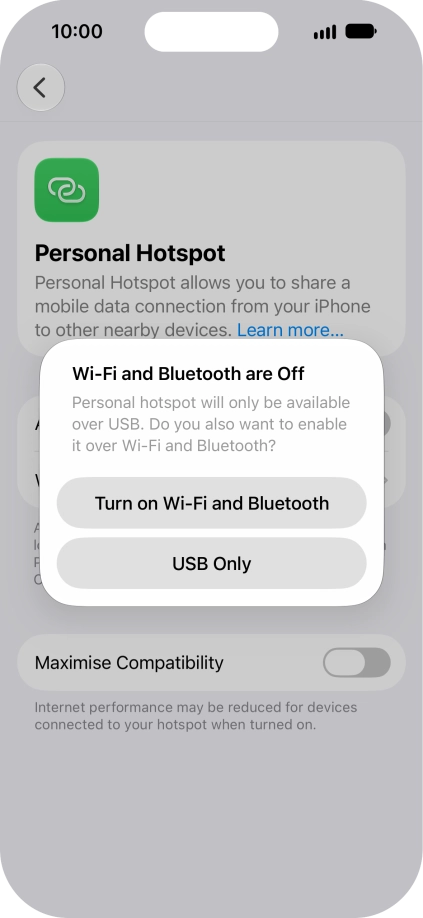 If Wi-Fi is turned off, press Turn on Wi-Fi and Bluetooth.