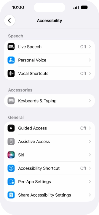 Press the required category below 