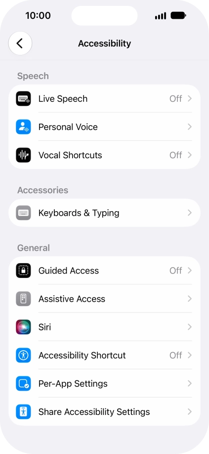 Press the required category below 