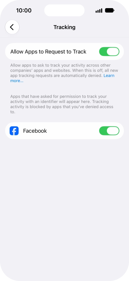 Press the indicator next to 