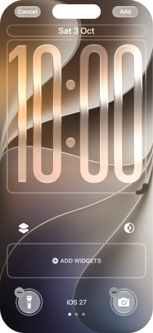 To customise the way the lock screen date is displayed, press the date widget and follow the instructions on the screen to select the required widget display mode.