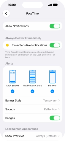 Press the indicator next to 