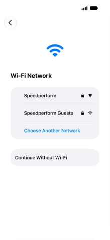Press the required Wi-Fi network.