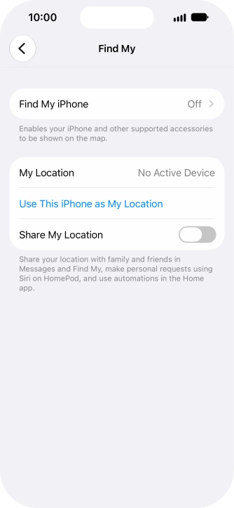 Press Find My iPhone.