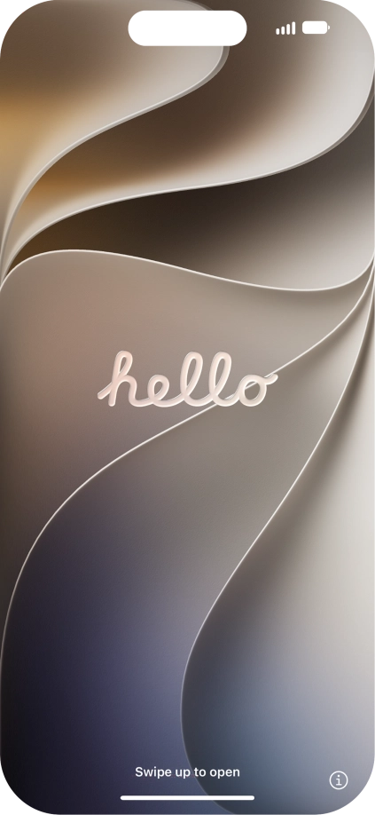 Slide your finger upwards starting from the bottom of the screen.
