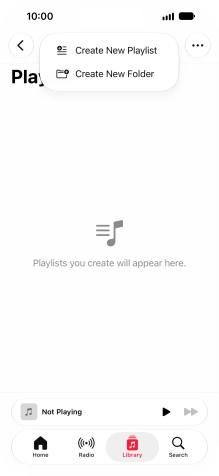 Press Create New Playlist. Press Create New Playlist.